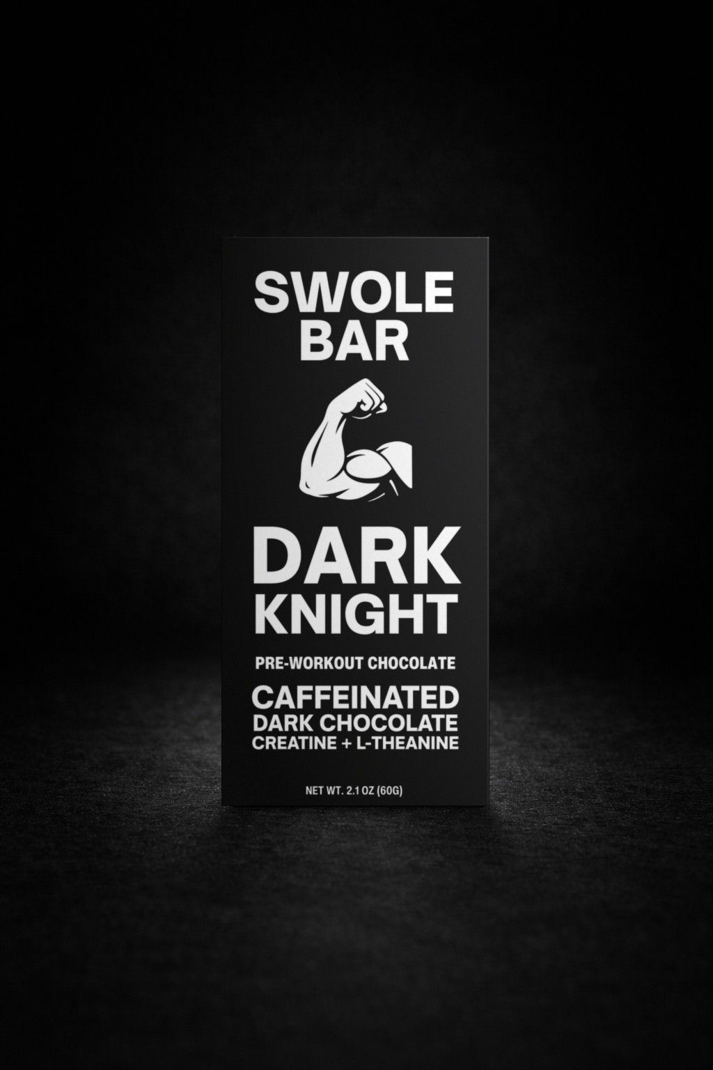 Swole Bar Dark Knight caffeinated dark chocolate pre-workout bar